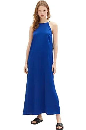 TOM TAILOR 1036609 Robe, 14531-Shiny Royal, L Femme