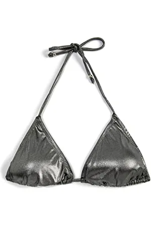Koton Tie Neck Shiny Triangle Bikini Top Maillot de Bain, Silver (Gm1), 40 Femme