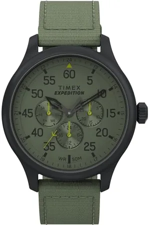 Timex Montre pour Homme Expedition Field 43 mm - Bracelet , Cadran , boîtier Noir TW4B31000