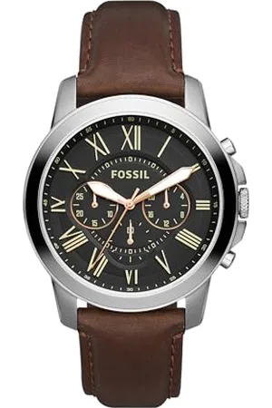Fossil Homme Chronographe Quartz Montre avec Bracelet en Cuir FS4813