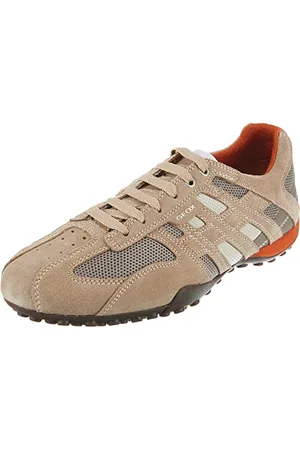 Geox Homme Uomo Snake K Sneakers, Beige/Dk Orange, 40 EU