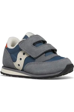 Saucony Originals Baby Jazz HL Basket, Grey/Blue/Orange, 28.5 EU