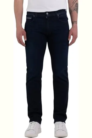 Replay Jeans Grover Straight-Fit mit Power Stretch pour hommes, bleu foncé 007 (Blau), 33W / 30L