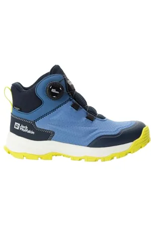 Jack Wolfskin Garçon Unisex Kinder CYROX Texapore DIAL Mid K Chaussure de Marche, Bleu Element, 30 EU