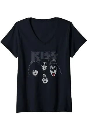 Kiss Fab Four T-Shirt avec Col en V