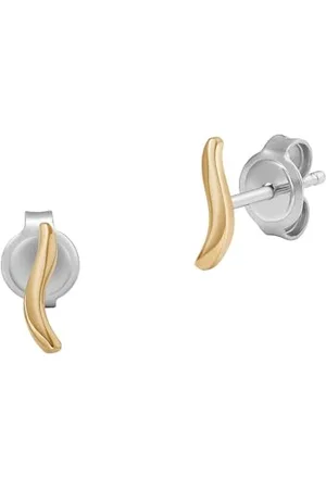 Skagen Clous d’oreilles Essential Waves en acier inoxydable, doré, pour femme, SKJ1782710