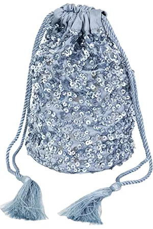 Maya Deluxe Womens Handbag Ladies Sequin Bag Bridesmaids Sparkling Drawstring Coin Purse Pouch for Evening Prom Party, Embrayage Femmes, , Taille Unique