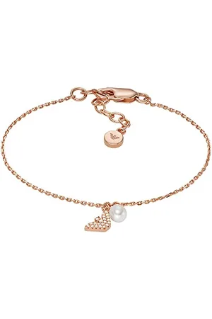 Emporio Armani Bracelet Pour Femmes - Extensions De Noyau, Longueur : 151mm+34mm, Largeur : 8.6mm, Hauteur : 4mm Bracelet En Argent Sterling Et Or Rose, EG3575221
