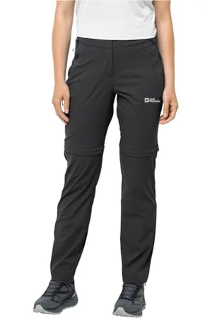 Jack Wolfskin Glastal Zip Away Pants W Pantalon de Randonnée Pluie Taille Elastique, , 46 Femme