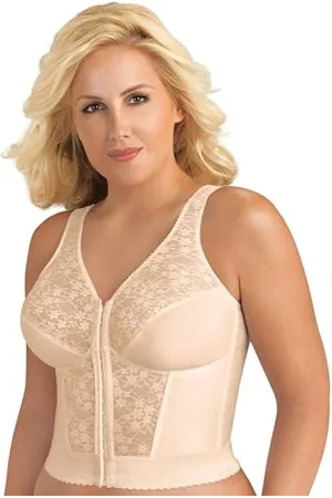 Exquisite Form Exquis Forme Entièrement Femme Avant Fermeture Longline Posture Soutien-Gorge avec Dentelle # 5107565 - Beige