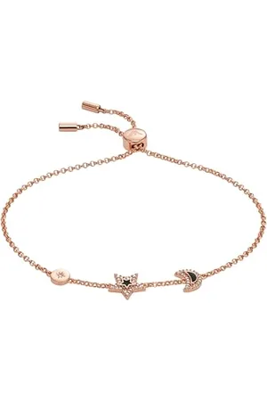 Emporio Armani Bracelet Pour Femme Sentimental, Circonférence Intérieure : 160-235mm, Taille Des Breloques : 7mm Bracelet En Laiton Doré Rose, EGS2960221