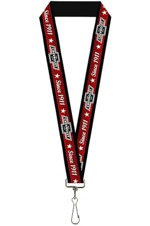 Buckle Lanière – 2,5 cm – Cravate Papillon Vintage Chevrolet Since 1911/Stars Stripe Noir/Rouge/Ivoire Chaîne de clé, , Taille Unique Mixte
