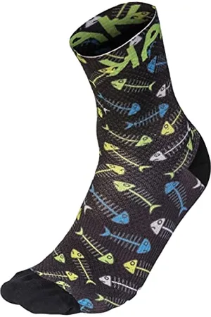 Karpos 2561000-004 GREEN FIRE SOCK Socks Homme BLACK/GREEN F/YELLOW F/WHITE Taille M/L