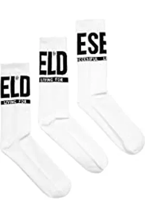 Diesel _SKM-RAY-THREEPACK_SOCKS_Blanc_M