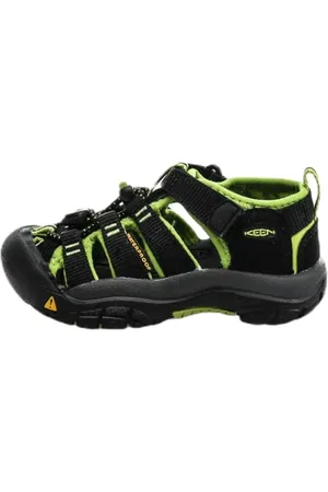Keen Newport H2, Sandale Mixte Enfant, BLACK/LIME GREEN, 32/33
