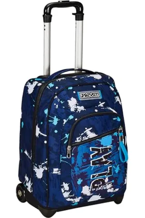 7 for all Mankind Trolley Fixe, SpottyBlue, 2 en 1, Double Usage, Trolley et Sac à dos, Sac à dos d