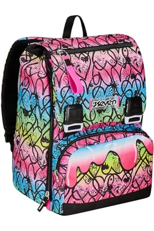 7 for all Mankind Sac à dos double compartiment extensible, JumpLove, , grande capacité, dossier préformé, enfants et garçons, école et voyage, , Taglia unica, Scolaire