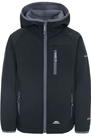 Trespass Kian Veste Softshell avec capuche fixe-Mixte enfant, , 9/10 ans