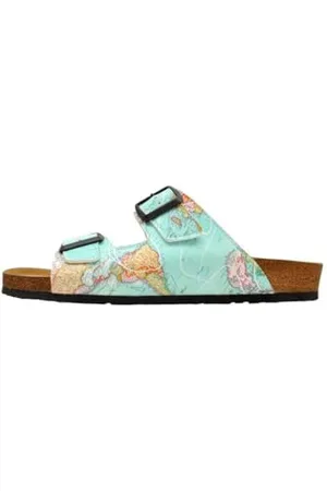 Dogo Simon Fonts in Splash Men Sandals Adjustable Buckle Straps Printed Design Vegan Sandals