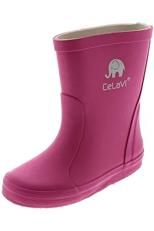 CeLaVi Garçon Unisex Kinder Basic Wellies-Solid Botte de Pluie, Real Pink, 34 EU