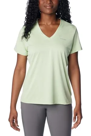 Columbia Hike Short Sleeve V Neck, T-Shirt Technique à Manches Courtes Femme,