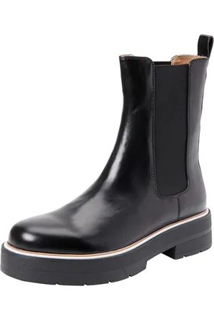 HUGO BOSS Femme Rebby_ChBootie_CBB Bottine, Black, 35 EU