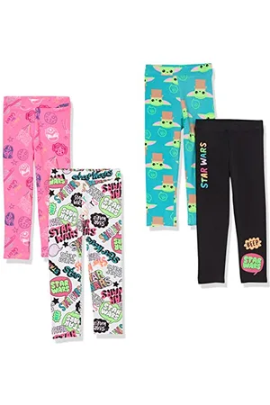 Amazon Disney | Marvel | Star Wars | Frozen | Princess Legging Fille, Lot de 4, , 9 ans