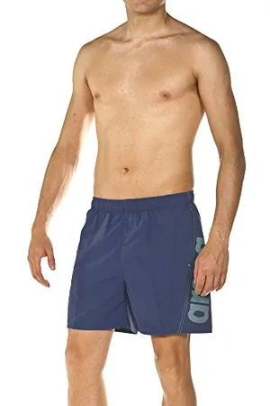 Arena Short de Bain Fundamentals Logo Homme, Maillot de Bain Plage en Tissu Doux à Séchage Rapide, avec Slip Intégré en Maille Filet