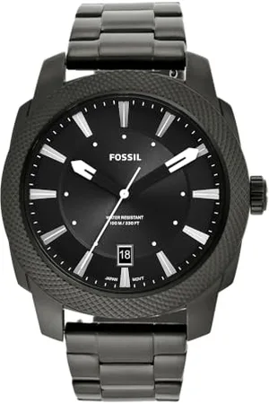 Fossil Montre pour homme Machine Trois Aiguilles Date, en acier inoxydable fumé, FS5970
