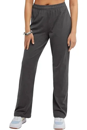 Champion Pantalon en Coton pour Femme, Pantalon de survêtement en Tricot avec Cordon de Serrage, Patch C, Entrejambe de 80 cm, , Taille L