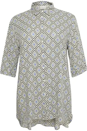 Kaffe Women Shirt 3/4 Sleeve Above Knee Length Plus Size