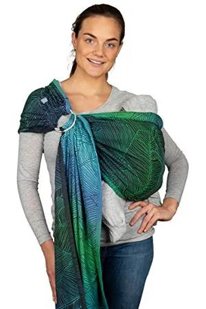 Hoppediz Ring-Sling, Porte-bébé pour les Nouveau-nés et Bébés, Écharpe de portage avec deux anneaux en aluminium, 0-36 mois, 3-20 kg