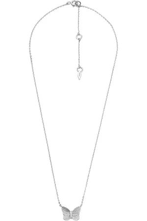 Fossil Collier Pour Femmes En Argent Fin, Longueur : 356mm+51mm, Largeur : 13mm, Hauteur : 9.5mm Collier En Argent Fin, JFS00619040