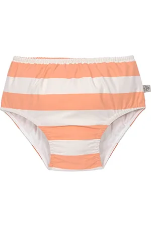 LÄSSIG LÄSSIG Couche de Bain pour bébé - Couche de Bain pour Enfant - Rayures Milky/pêche - 03-06 Mois - Taille : 62/68