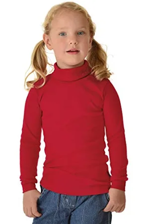 Trigema Fille Pull col roulé à Manches Longues de Ski/, Taille 152, Rouge Cerise (036)