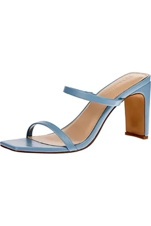 THE DROP Avery Sandales À Talons Hauts et Bout Carré, Heeled Sandal Femme, Bleu, 38.5 EU