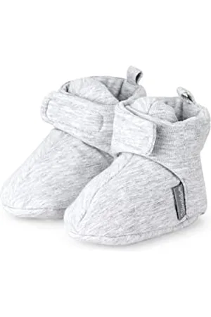 Sterntaler Chausson bébé unisexe avec fermeture velcro - Gris (Argent) - 17/18 - 6-9 mois