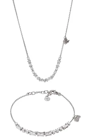 Emporio Armani Collier et bracelet en argent sterling pour femme, ensemble