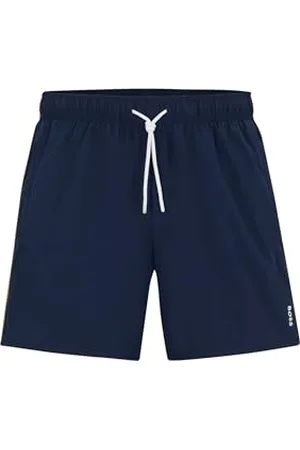 HUGO BOSS Hommes Iconic Short de Bain avec Rayures emblématiques et Logo