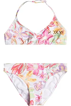 Roxy Tropical Time - Conjunto de Bikini Triangular Para Niñas 7-16