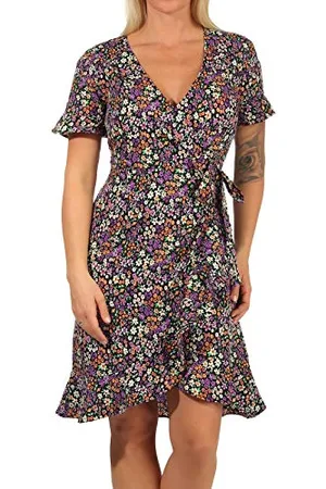 ONLY Onlolivia S/S Wrap Dress WVN Noos Robe, , 38 Femmes