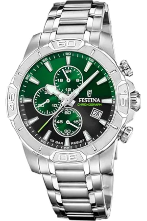 Festina Montre pour Homme F20704/5 Timeless Chronograph Boîtier en Acier Inoxydable Gris Bracelet en Acier Inoxydable Gris