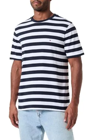 Tommy Hilfiger T-Shirt Manches Courtes Homme Essential Regular Fit Col Ras-du-Cou, Bleu (Desert Sky/White), 3XL