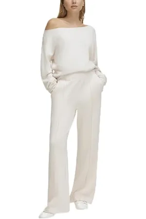 DKNY Wide Leg Greenwich Pants, Sand Sweatpants, Femmes