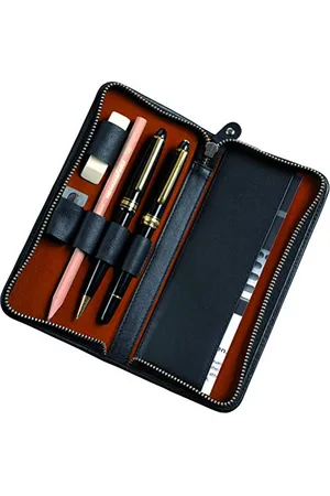 Alassio 2638 Étui en Cuir véritable pour 3 stylos et Accessoires 17,5 x 8 x 2,5 cm