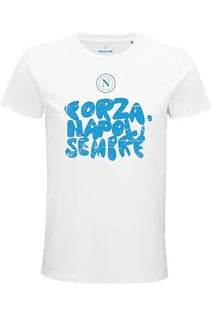 SSC NAPOLI T-Shirt Forza Napoli Sempre T-Shirt Unisexe pour Enfants et Adolescents