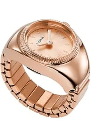 Fossil Montre pour Femme Bague à Deux Aiguilles, Montre en Acier Inoxydable Doré Rose, ES5247