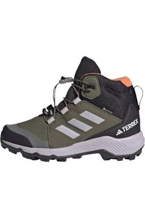 adidas Terrex Mid Gore-TEX Hiking Shoes Chaussures de randonnée, Olive Strata/Silver Dawn/Amber, 38 EU