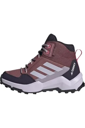 adidas Terrex AX4R Mid Rain.RDY Hiking Shoes Chaussures de randonnée, Burgundy/Silver Dawn/Pink Fusion, 31 EU