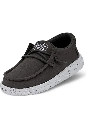 Hey dude Wally Youth Slub Canvas MOC Toe Shoes, , 34 EU